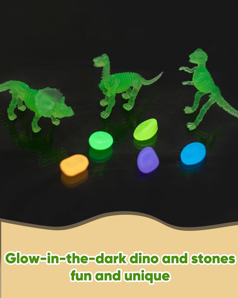 sikmcle Dinosaur Sensory Bin Toy for Toddlers and Play Sand Set for Kids Include Glow in The Dark Dinosaur Ages 3-6+ - Image 5